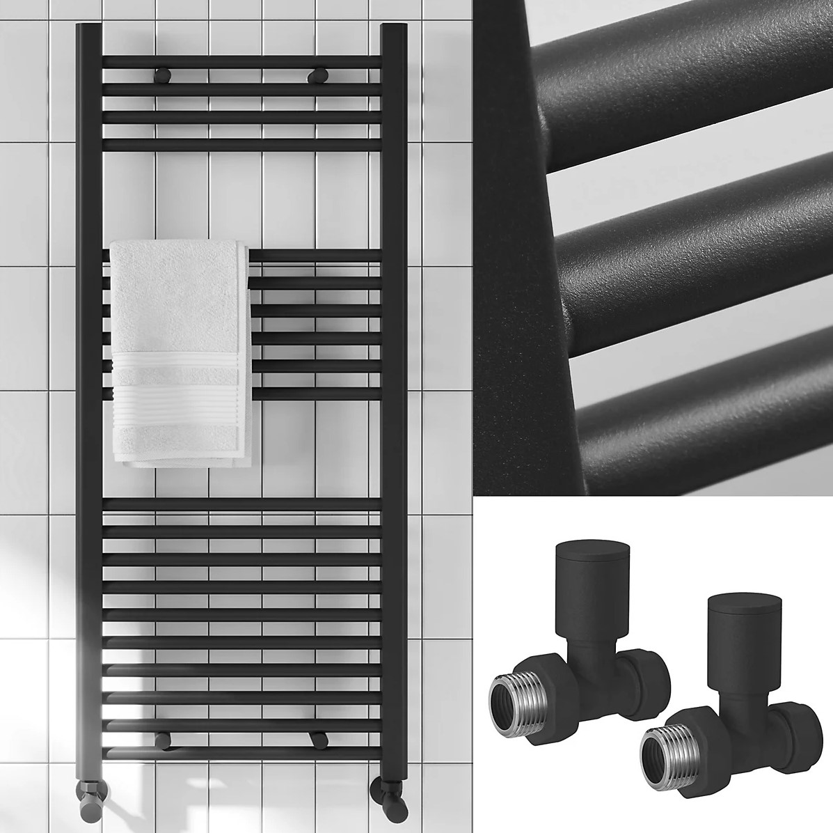 Matt Black Towel Radiators